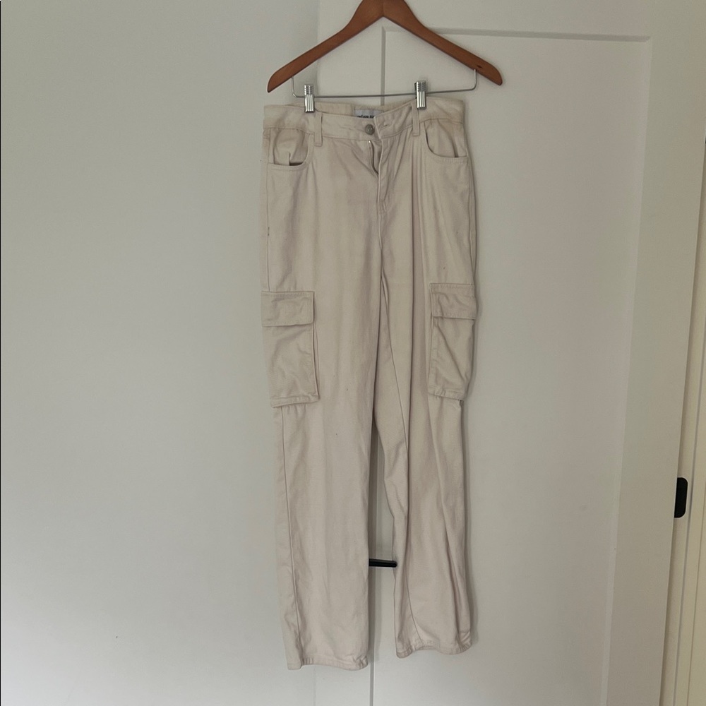 Urban Planet Beige Cargo Trousers